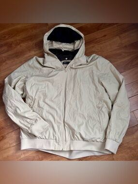 Men's Lightweight Hooded Jacket in Light Beige